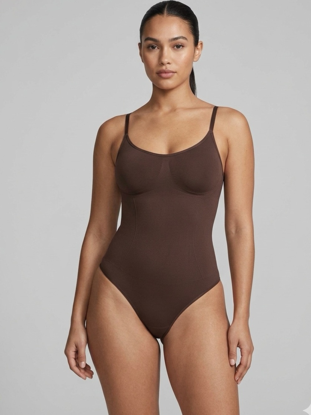 SKIMS Seamless Sculpt Cami Bodysuit Chocolate Brown NWOT